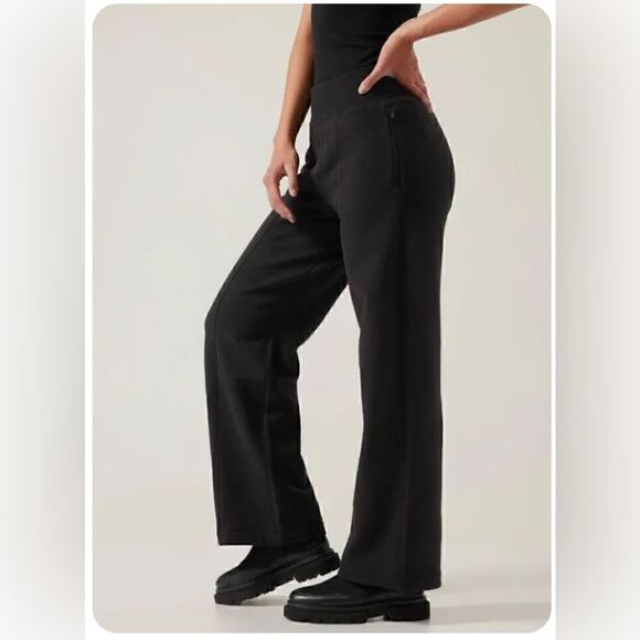 Athleta Pants - Athleta Retro plush Velvet Straight leg track pant. XL